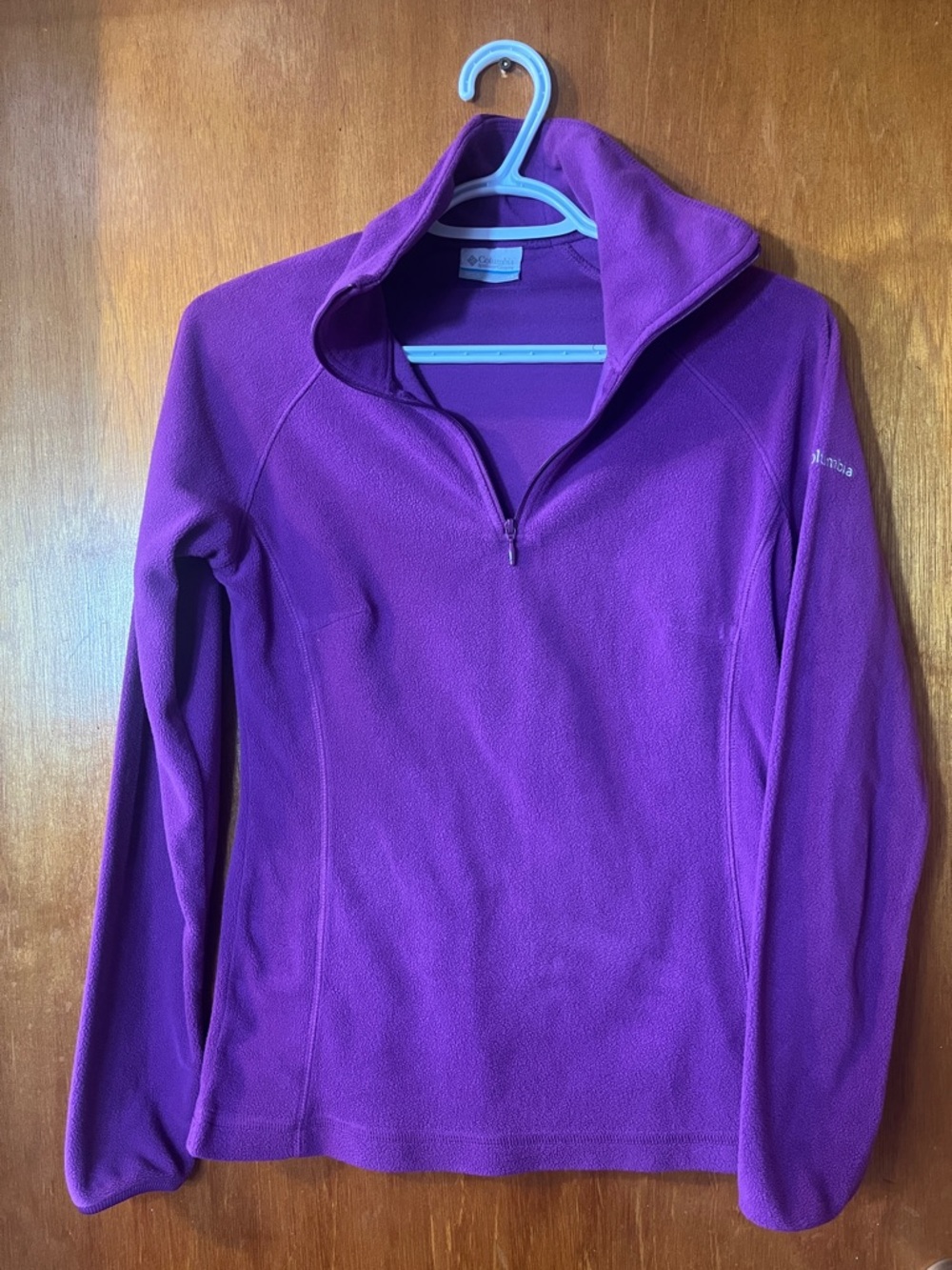 Woman’s Columbia Purple Half-Zip Fleece Pullover XS